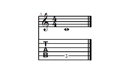 Nota Dó - Exemplificando em partitura e tablatura
